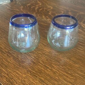 Two hand blown glasses